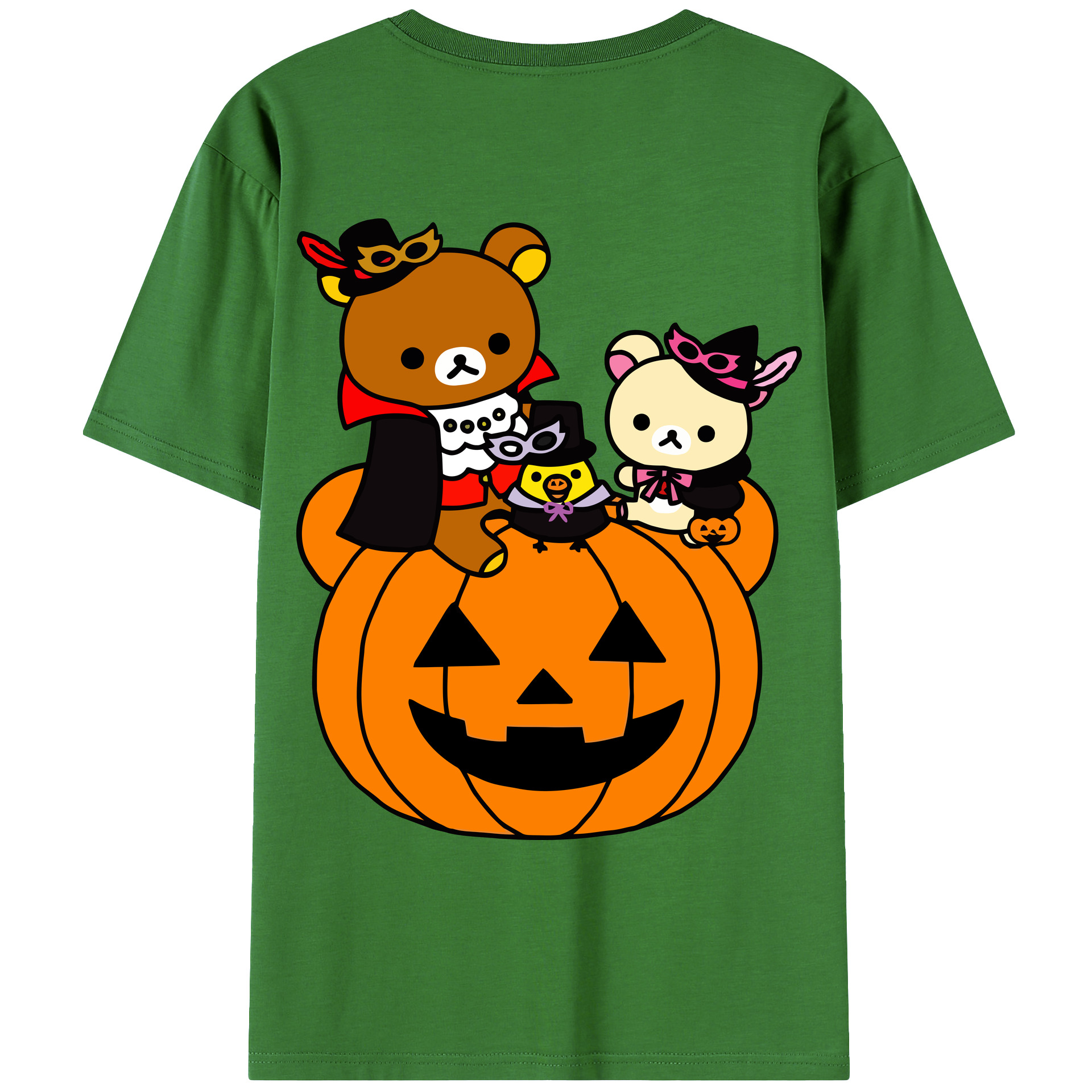（画像用） リラックマ リラックマ キイロイトリ Rilakkuma Korilakkuma Kiiroitori レディース半袖Tシャツ(バックプリント)